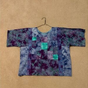 Tie-Dye Batik style Patchwork Shirt
